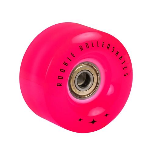 ROOKIE LED FLASH WHEELS  CLEAR PINK 58 MM